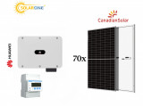 Kit sistem fotovoltaic 36 kW, invertor trifazat Huawei si 2 paleti cu panouri Fotovoltaice Canadian Solar 550W