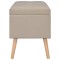 Taburete cu depozitare, 3 buc., bej, material textil - 9