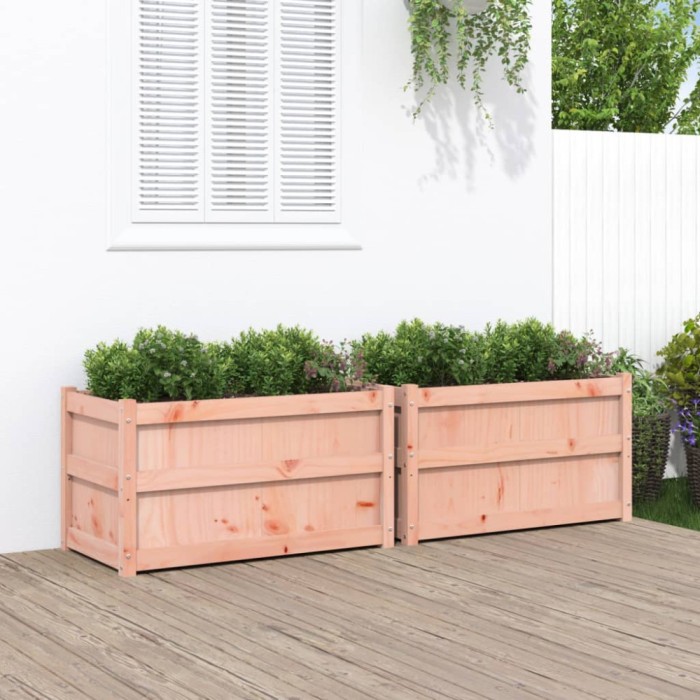 Gossi jardiniere de gradina, 2 buc., lemn masiv douglas