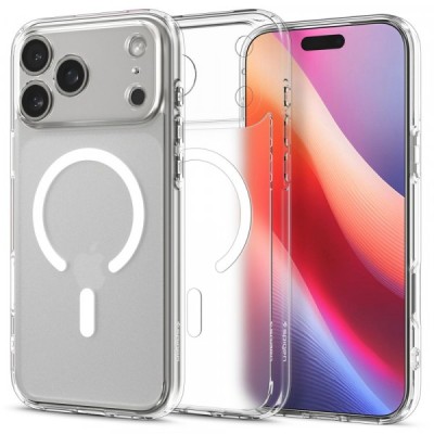 Husa MagSafe pentru Apple iPhone 17 Pro, Spigen, Ultra Hybrid, Alba Satinata foto