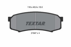 TEXTAR 2194701 set placute frana,frana disc foto