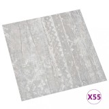 Cumpara ieftin Placi de pardoseala autoadezive, 55 buc., gri, PVC, 5,11 m&sup2;