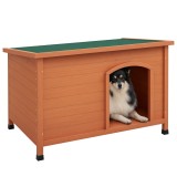 PawHut Căsuță pentru c&acirc;ini Căsuță pentru c&acirc;ini din lemn Căsuță pentru c&acirc;ini XXL, 100 cm x 65,5 cm x 68 cm, Maro + Verde | Aosom Romania