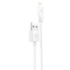 Cablu de date Hoco Lightning, pentru iPhone 14 13 12 11 Pro Max, X1 Rapid, 2 Metri, 2.1A - Alb
