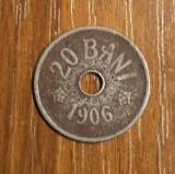 20 bani 1906, fără J, Rom&acirc;nia, ruginită