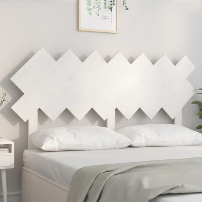 Gossi tablie de pat, alb, 141x3x80,5 cm, lemn masiv de pin
