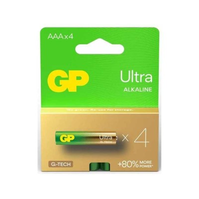 Set 4 baterii Ultra ALKALINE GP R3 AAA GP24AU-PGB4 foto