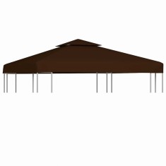 vidaXL Acoperiș de pavilion, 2 niveluri, maro, 3x3 m, 310 g/m&sup2; 46615