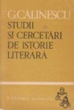 Studii si cercetari de istorie literara