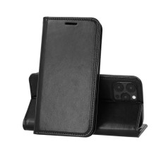 Husa de protectie, model tip carte, functia Magnet Elite, pentru iPhone 6 Plus 6S Plus, Neagra