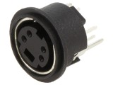 Conector DIN mini soclu 4 pini drept