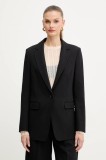 BOSS Orange sacou culoarea negru, un singur r&acirc;nd de nasturi, uni, 50549396
