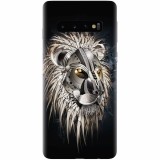Husa silicon pentru Samsung Galaxy S10, Abstract Lion 001
