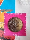 Moneda 1 Ecu 1996 Nederlanden UNC ( Flori de primăvară ) Plic numismatic / filatelic