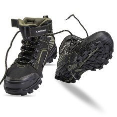 Bocanci din piele, marime 44, velur, design modern, imblaniti, bombeu metalic, clasa protectie S3SRC, Lahti Pro, L3030544