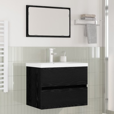 vidaXL Set de mobilier pentru baie Pe perete 3 pcs stejar artizanal 3393506 foto