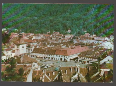 CPIB 23559 CARTE POSTALA - BRASOV. PIATA &amp;quot;23 AUGUST&amp;quot;, AUTOBUZ, AUTOTURISM, NECIRCULATA foto