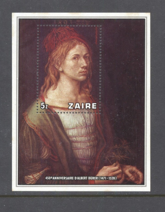 Zaire 1978 Painting Durer perf. sheet Mi.B21 MNH S.720