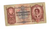 Bancnota Ungaria 50 pengo 1932, circulata, stare buna