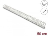 Organizator cabluri cu adeziv/prindere surub 34x35mm 0.5m Gri, Delock 22073