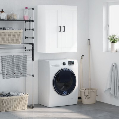 vidaXL Dulap montat pe perete, alb, 69,5x34x90 cm, lemn prelucrat 830380 foto