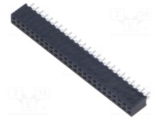Conector şiruri pini mamă 50 PIN 2mm aurit THT soclu drept SAMTEC