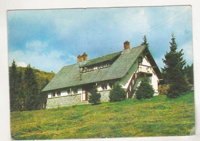 bnk cp Muntii Bucegi - Cabana Zanoaga - circulata - marca fixa foto