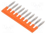 Punte de conectare TE Connectivity Entrelec portocalie 10 piste 6mm