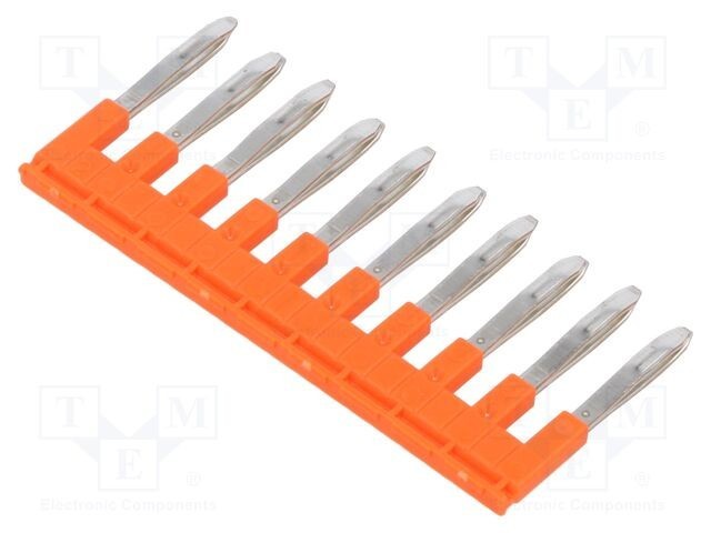 Punte de conectare TE Connectivity Entrelec portocalie 10 piste 6mm