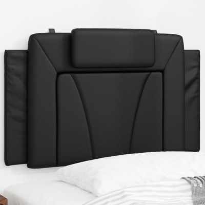 vidaXL Pernă pentru tăblie pat, negru, 90 cm, piele artificială 374767 foto