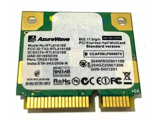 265.Modul/Placa retea wifi wireless wifi laptop RTL8191SE