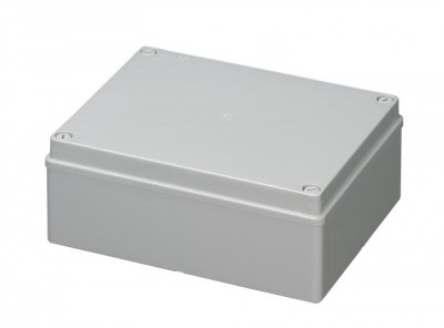 Doza aplicata patrata 240x190x90mm IP56 pentru distributie jonctiune ABS rezistenta UV fara presetupe margini netede foto