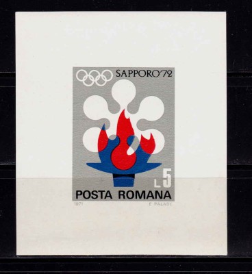 ✅ RO 1971 ,LP 779 ,&amp;quot; J.O. de Iarna Sapporo &amp;quot; , colita 91 ,MNH foto