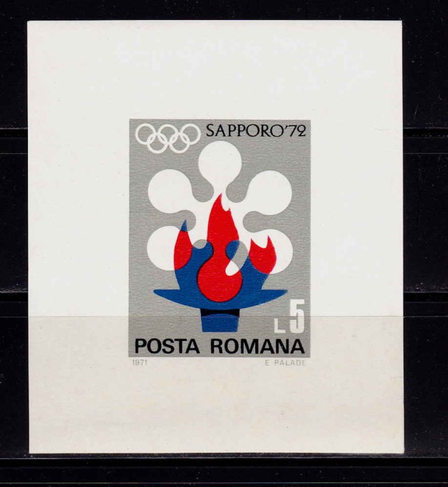 ✅ RO 1971 ,LP 779 ,&quot; J.O. de Iarna Sapporo &quot; , colita 91 ,MNH