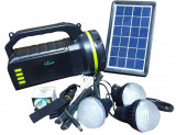 Cumpara ieftin Kit solar camping, CClamp CL-18, portabil, 10W, lanterna, 3 becuri, Negru, Oem