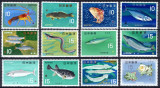 JAPONIA 1966-PESTI-Serie completa de 12 timbrw nestampilate MNH, Nestampilat