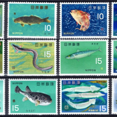 JAPONIA 1966-PESTI-Serie completa de 12 timbrw nestampilate MNH