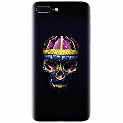 Husa silicon pentru Apple Iphone 8 Plus, Colorfull Skull foto