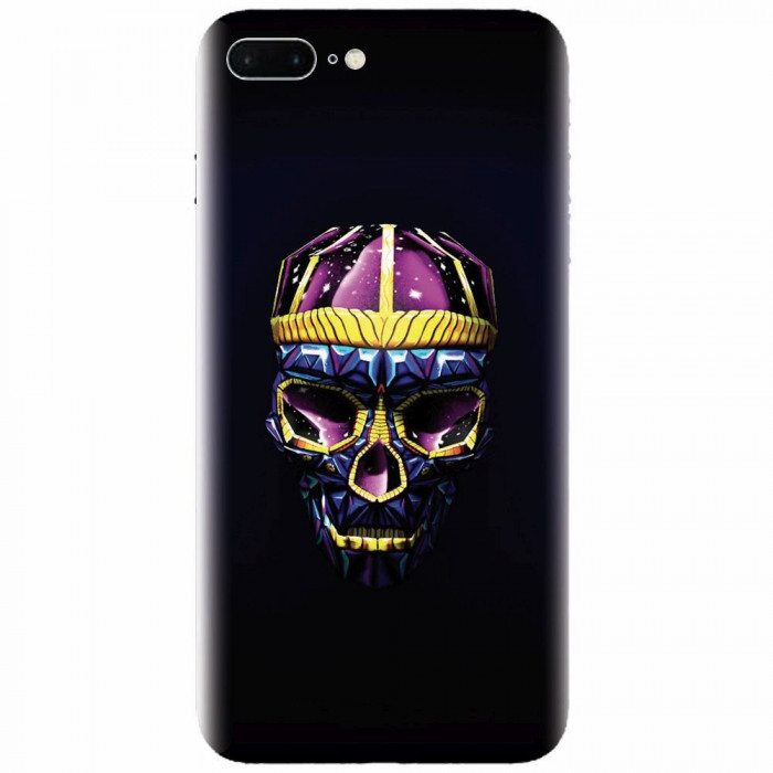 Husa silicon pentru Apple Iphone 8 Plus, Colorfull Skull
