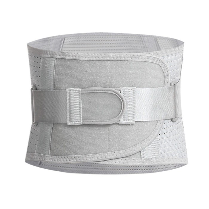 Centura lombara SERBY , curea dubla, material respirabil, Gri