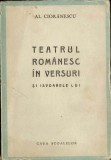 C9826N Teatrul rom&acirc;nesc &icirc;n versuri și isvoarele lui de Al Ciorănescu, 1943, Craiova
