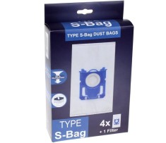 Set 4 saci aspirator S-bag + 1 filtru, pentru Philips, AEG, Electrolux, compatibil FC802103