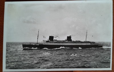 Carte postala, vapor cu abur D.Bremen, perioada interbelica foto