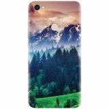 Husa silicon pentru Xiaomi Redmi Note 5A, Forest Hills Snowy Mountains And Sunset Clouds