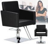 Scaun de coafat Atina hidraulic rotativ pentru salonul de coafură Suport cromat scaun de coafor