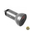Incarcator Auto Baseus Digital Display 24W 2.4A 2 x USB-A Argintiu CCBX-0S