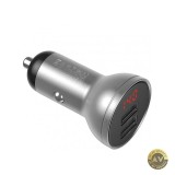 Incarcator Auto Baseus Digital Display 24W 2.4A 2 x USB-A Argintiu CCBX-0S