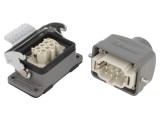Conector MOLEX GWconnect HDC 6 pini 16A 500V IP66 drept set complet tată-mamă