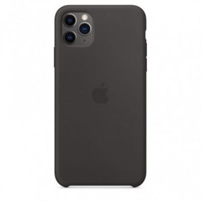 Husa Silicon Apple iPhone 11 Pro Max, MX002ZM/A, Negru, Original Blister foto