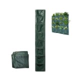 Ghiveci de flori rafie suspendat vertical pe perete - 8 ghivece de flori 161 cm x 24 cm